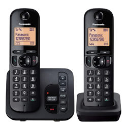 Panasonic DECT Cordless Telephone with Answering Machine – Twin